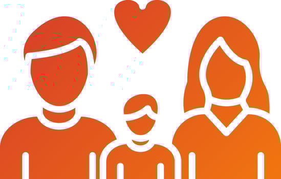 Happy Family Icon Style vector