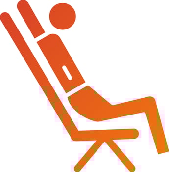 Leaned Back Icon Style vector