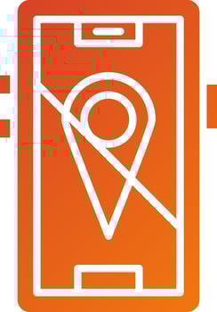 Location Disable Icon Style vector