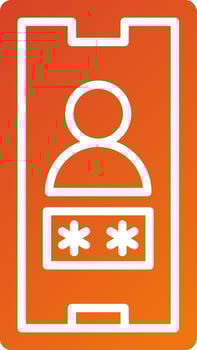 Mobile Password Icon Style vector