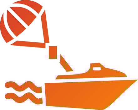Parasailing Icon Style vector
