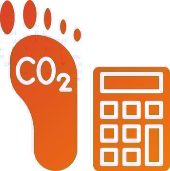 Carbon Footprint Calculator Icon Style vector