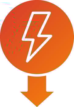 Reduce Energy Consumption Icon Style vector