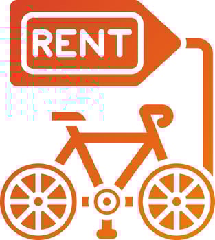 Bicycle Rental Icon Style vector