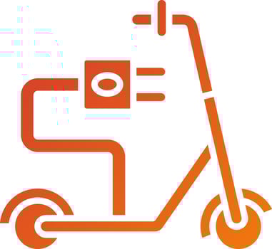 Electric Kick Scooter Icon Style vector