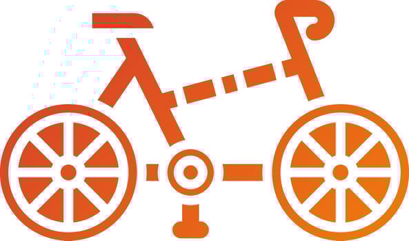 Folding Bicycle Icon Style vector