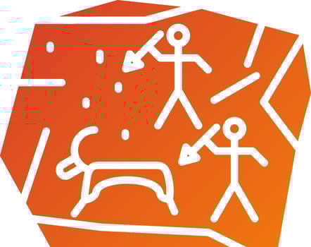 Cave Painting Icon Style vector