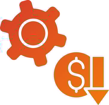 Low Startup Cost Icon Style vector