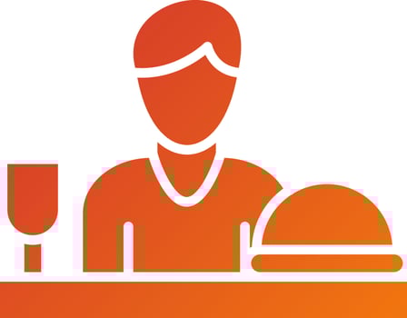 Binge Eating Icon Style vector