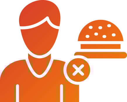 No Appetite Icon Style vector