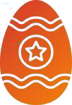 Easter Egg Icon Style vector