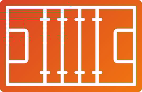 Rugby Pitch Icon Style vector