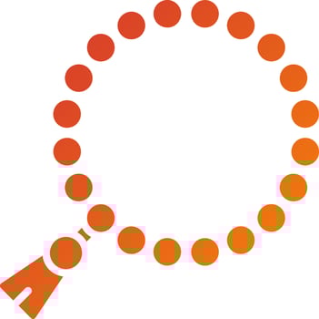 Rosary Icon Style vector
