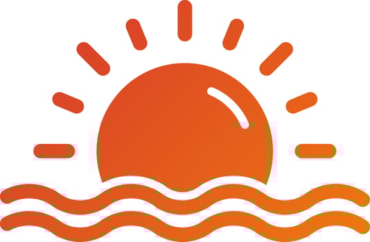 Sunset Icon Style vector