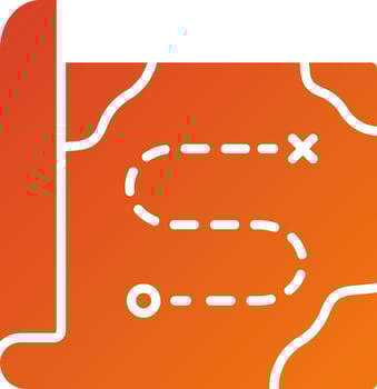 Treasure Map Icon Style vector