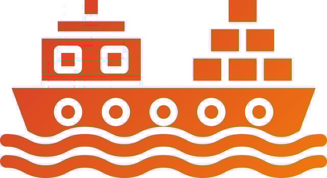Cargo Ship Icon Style vector