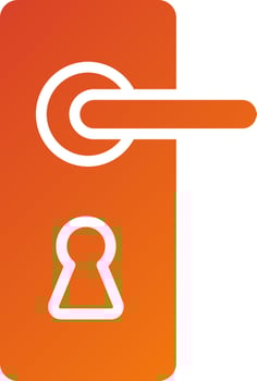 Door Knob Icon Style vector