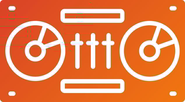 DJ Decks Icon Style vector