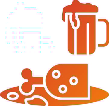 Food and Beer Icon Style vector