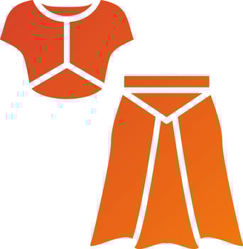 Woman Dress Icon Style vector