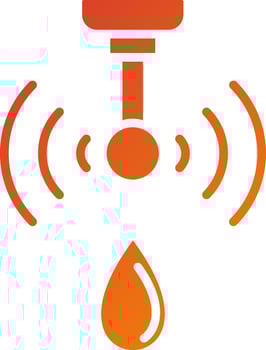 Smart Water Sensor Icon Style vector