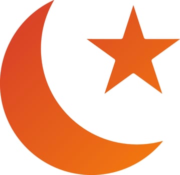 Moon and Stars Icon Style vector
