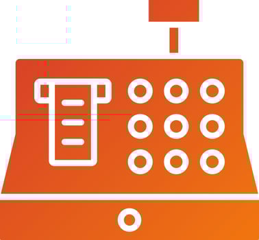 Cash Register Icon Style vector
