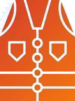 Coat Vest Icon Style vector