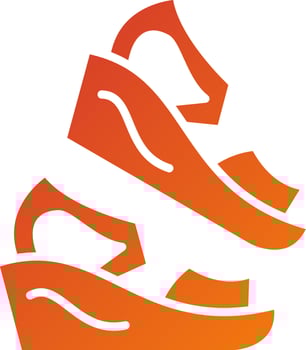 Wedge Heel Icon Style vector