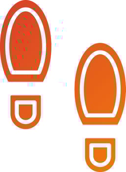 Footprint Icon Style vector