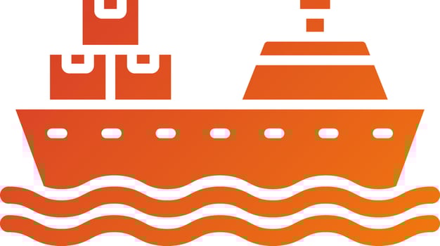 Cargo Ship Icon Style vector