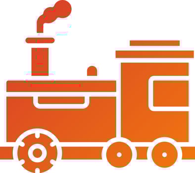 Steam Train Icon Style vector