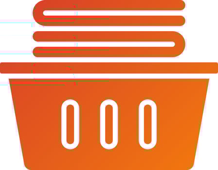 Laundry Basket Icon Style vector