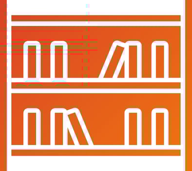 Bookshelf Icon Style vector