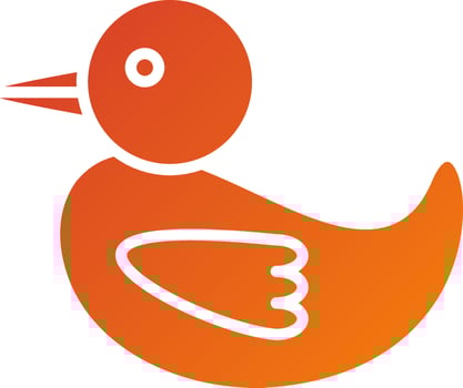 Rubber Duck Icon Style vector