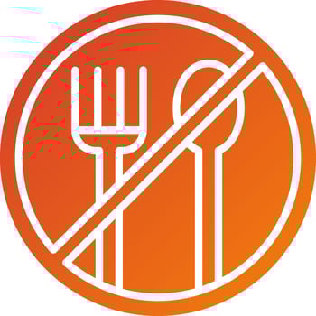 No Food Icon Style vector
