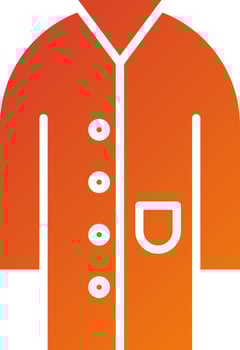 Doctor Coat Icon Style vector