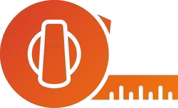 Tape Measure Icon Style vector
