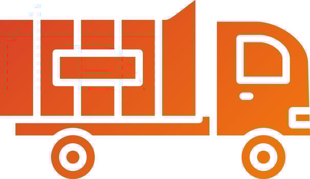 Dump Truck Icon Style vector