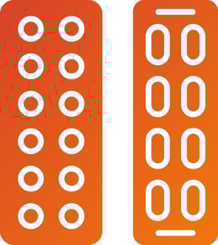 Pills Packet Icon Style vector