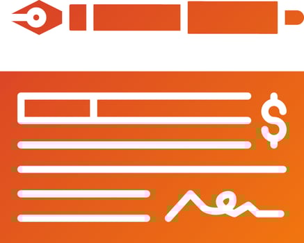 Cheque Icon Style vector