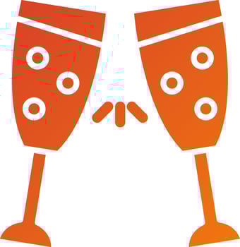 hampagne Glass Icon Style vector