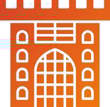 Castle Gate Icon Style vector