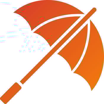 mbrella with Rain Drops Icon Style vector