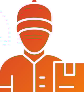 ourier Delivery Icon Style vector