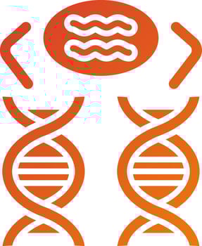 Genetic Comparation Icon Style vector
