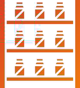 Well Stocked Shelves Icon Style vector