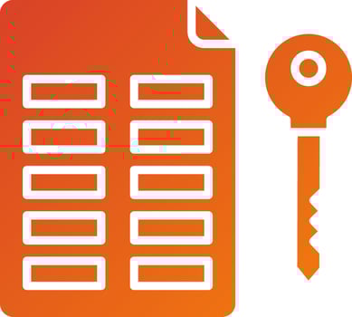 Asymmetric Keys Icon Style vector