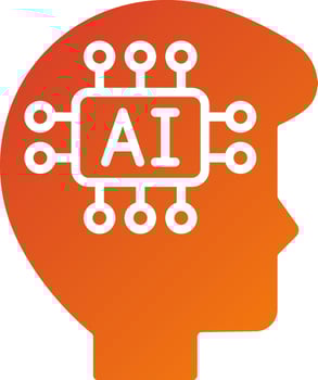 Artificial Intelligence Icon Style vector