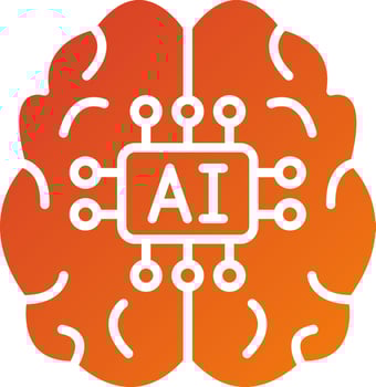 Brain Chip Icon Style vector